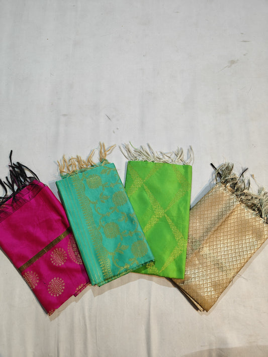 Banarasi Silk Dupatta – Handwoven Multi-Color Elegance for Festive Occasions
