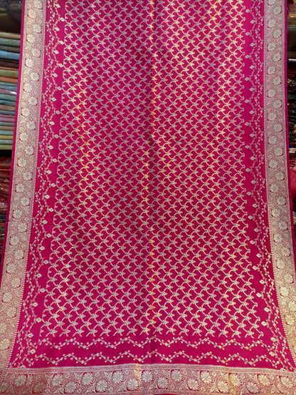 Elegant Red Zari Striped Dupatta